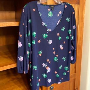 Halogen blue floral top